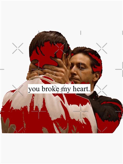 "you broke my heart" Sticker for Sale by gantonette | Redbubble