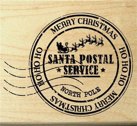 Amazon.com: P62 Santa Claus Postmark Rubber Stamp HO HO HO : Toys & Games