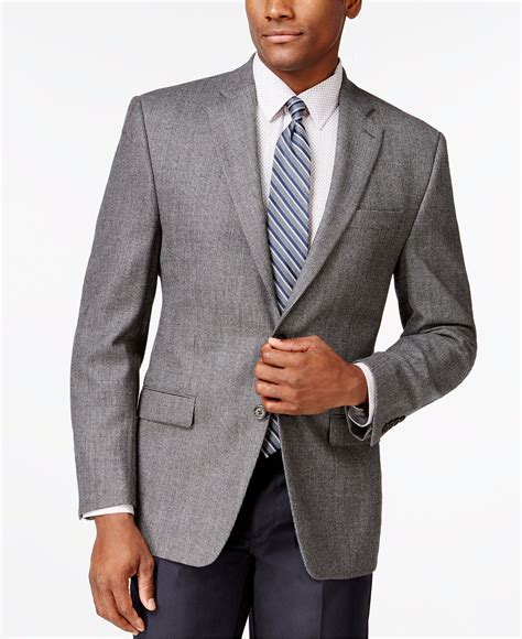 Lauren Ralph Lauren Grey Neat Classic-Fit Sport Coat - Blazers & Sport ...