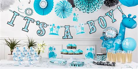 Blue Safari Baby Shower Decorations | Party City