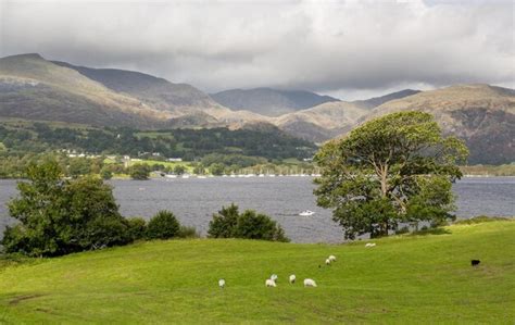 Premium Photo | Overlook of coniston water in lake district