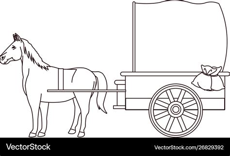 Horse Cart Drawing