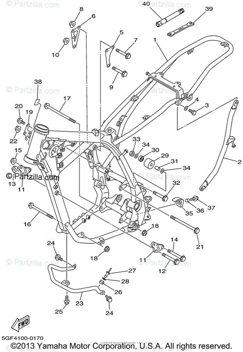 Yamaha Motorcycle 2002 OEM Parts Diagram for FRAME | Partzilla.com