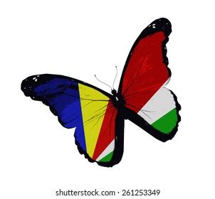 Seychellois Flag Butterfly Isolated On White Stock Vector (Royalty Free) 261253349 | Shutterstock