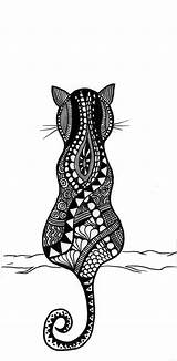 Easy Animal Zentangles sketch template