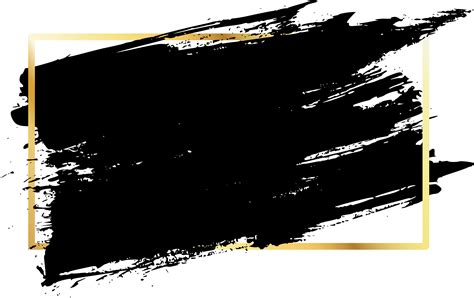 Grunge Brush Stroke Gold Frame (PNG Transparent) | OnlyGFX.com