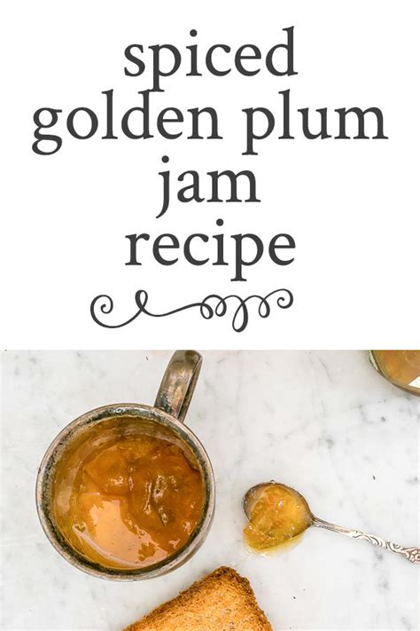 Recipe for golden plum jam, spiced with cardamom, cinnamon & ginger. Perfect for morning toast ...