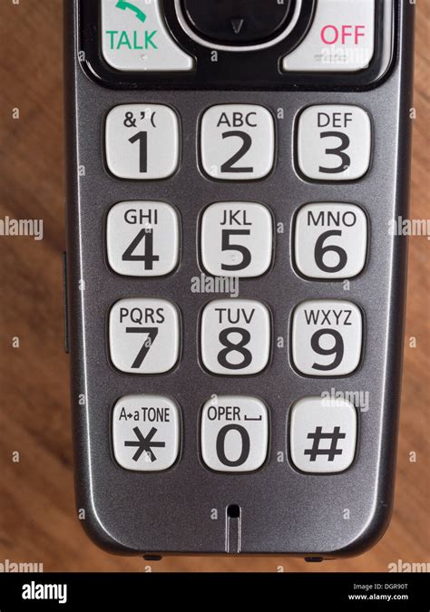 The keypad of an old fashioned wireless phone Stock Photo - Alamy