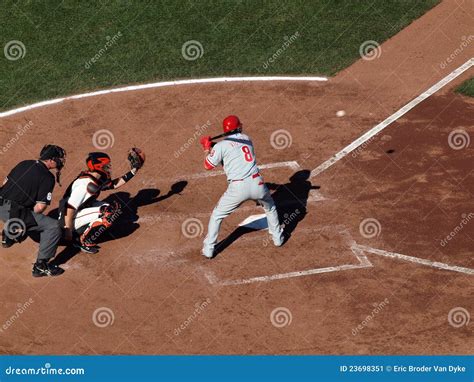 Phillies Shane Victorino Looks at Incoming Pitch Editorial Photo ...