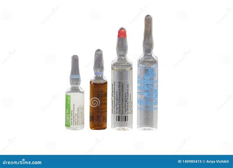 Group of Ampoules Glass Vial Medical Close-up Editorial Image - Image ...