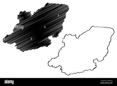 Kupwara district (Jammu and Kashmir union territory, Republic of India) map vector illustration ...