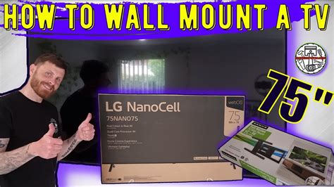 How To Wall Mount A TV | LG 75" 4K | Full Motion Mount - YouTube