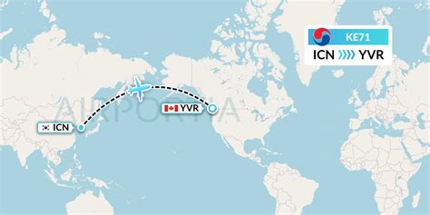 KE71 Flight Status Korean Air: Seoul to Vancouver (KAL71)