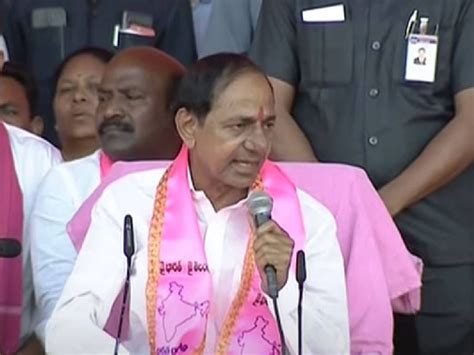 Telangana: Former CM KCR holds first public meeting since election ...