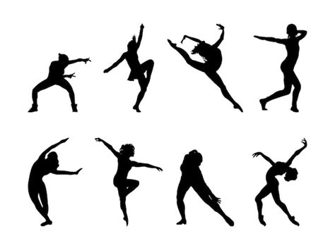 Premium Vector | Female Jazz Dancer Silhouette Collection