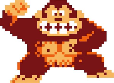 Donkey Kong Pixelated by mususama | Donkey kong, Pixel art, Pixel art ...