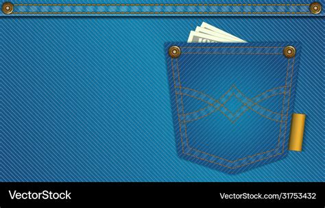 Denim jeans fabric material background wallpaper Vector Image