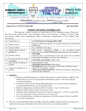 Fillable Online Central University of Tamil Nadu: CUTN Fax Email Print ...