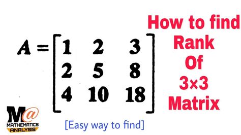 How To Find Rank Of Matrix