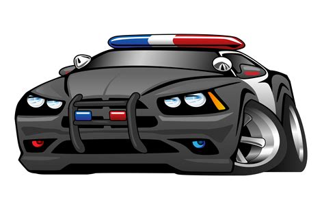 Police Muscle Car Cartoon Vector Illustration 373126 Vector Art at Vecteezy