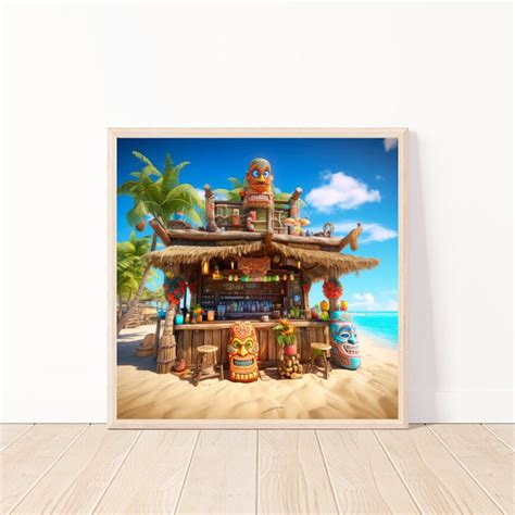 Island Life Wall Art-beach Bar Printable Wall Art-tropical Beach ...