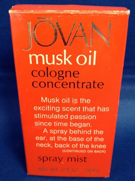 Jovan Musk Oil Cologne Concentrate Spray Mist 7/8 oz Box Rare ...