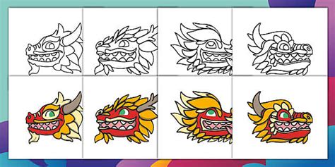 Chinese Dragon Head Template | Arts & Crafts | Twinkl