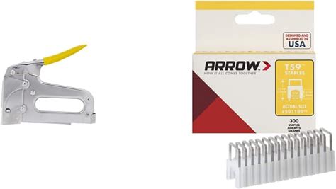 Amazon.com: Arrow T59 Heavy Duty Staple Gun + Genuine T59 Stainless Steel Insulated Staples ...