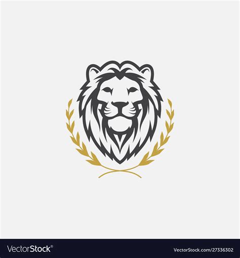 Lion logo icon head Royalty Free Vector Image - VectorStock