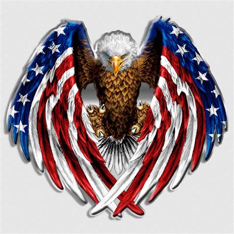 American Flag Eagle Decal | United States Sticker