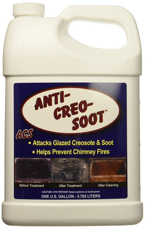 Liquid Creosote Remover - Anti-Creo-Soot | 1 Gallon Bottle | Removes Dangerous Glazed Creosote ...