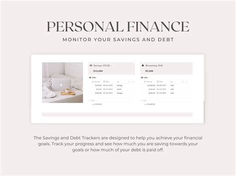 Budget Template for Notion, Simple Monthly Budget, Personal Finance Planner, Aesthetic Notion ...