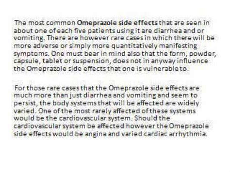 The Omeprazole Side Effects - YouTube