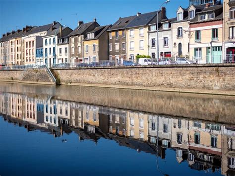 Reflections in the Sarthe River at Le Mans, France. Stock Photo - Image ...