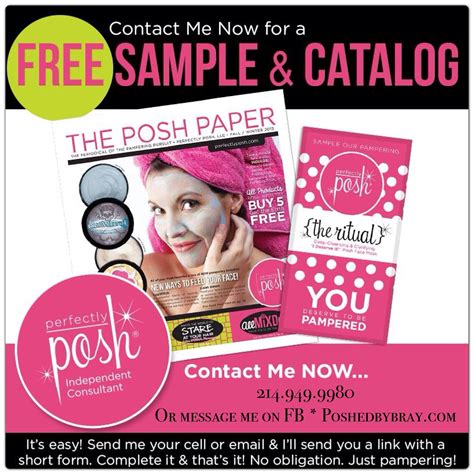 Free sample of Perfectly Posh PoshedByBray.com | Perfectly posh, Posh products, Sample paper