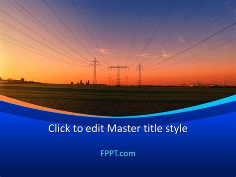 Free Electricity Grid PowerPoint Template - Free PowerPoint Templates