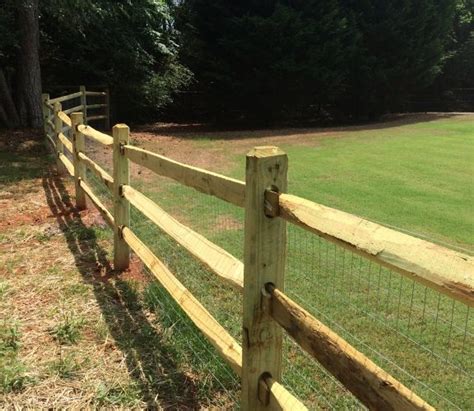 Split Rail with Welded Wire - Accurate Fence, Atlanta Fence Company