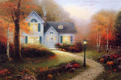 Thomas Kinkade Fall Wallpaper - WallpaperSafari