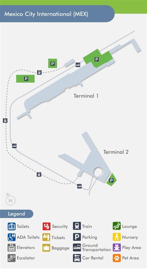 Mex terminal map - Mex airport terminal map (Mexico)