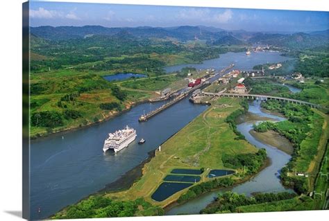 Aerial view of the Panama Canal | Great Big Canvas