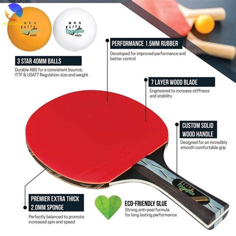 Bats Designed for Speed 7 Stars/Short Handle Competition Ping Pong Racket with Case KCGNBQING ...