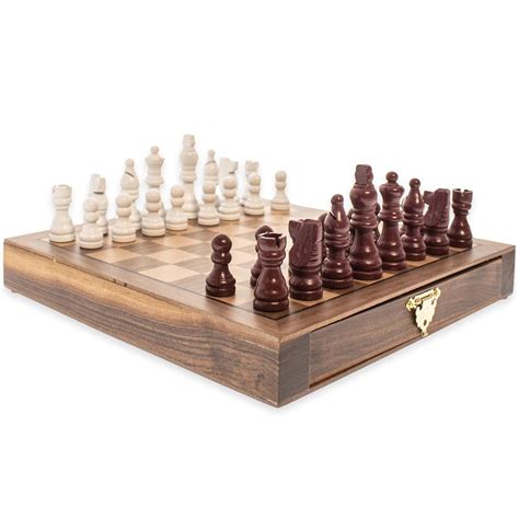 Hardwood Travel Magnetic Chess Set