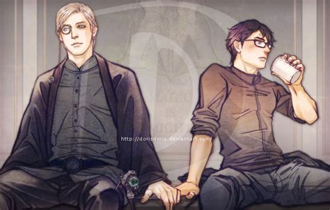 Solicitor Malfoy Auror Potter by dorisdoris on @DeviantArt | Drarry, Drarry fanart, Harry potter ...