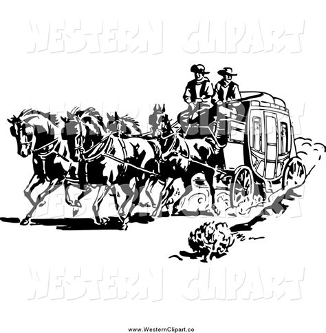 Stagecoach Black And White Clip Art Library - vrogue.co