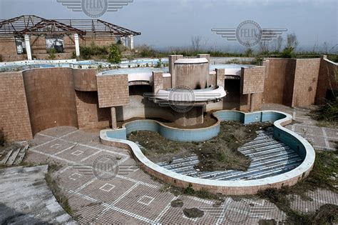 Terraced swimming pools at the Eagle's Nest Palace, one of three ...