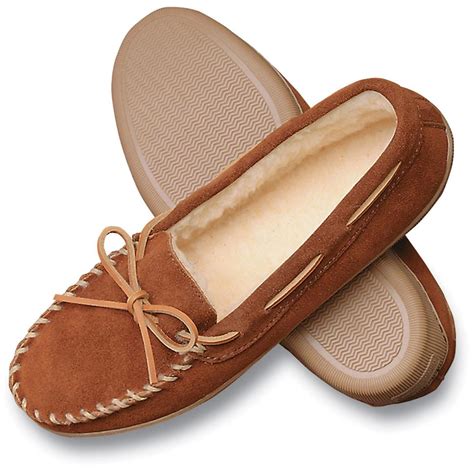 Men's Minnetonka Moccasins Pile Lined Hardsole Indoor / outdoor Slipper, Brown - 95314, Slippers ...