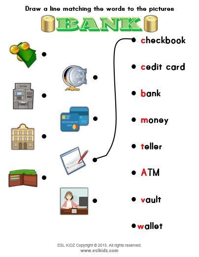 Bank / Money Themed Activity Set | Activities, Matching activity, Bank