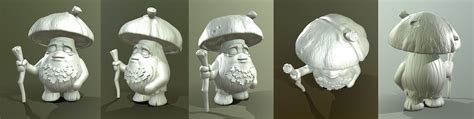 Mushroom peoples 3D model 3D printable | CGTrader