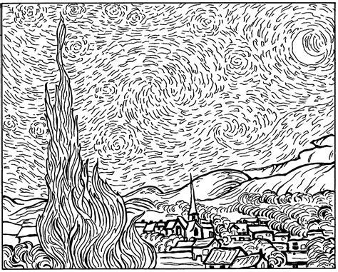 Free coloring page of Van Gogh - Vincent Van Gogh Coloring Pages for Kids