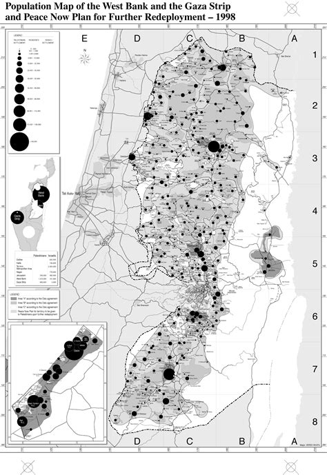 Population Map of the West Bank and the Gaza Strip and Peace Now Plan for Further Redeployment ...